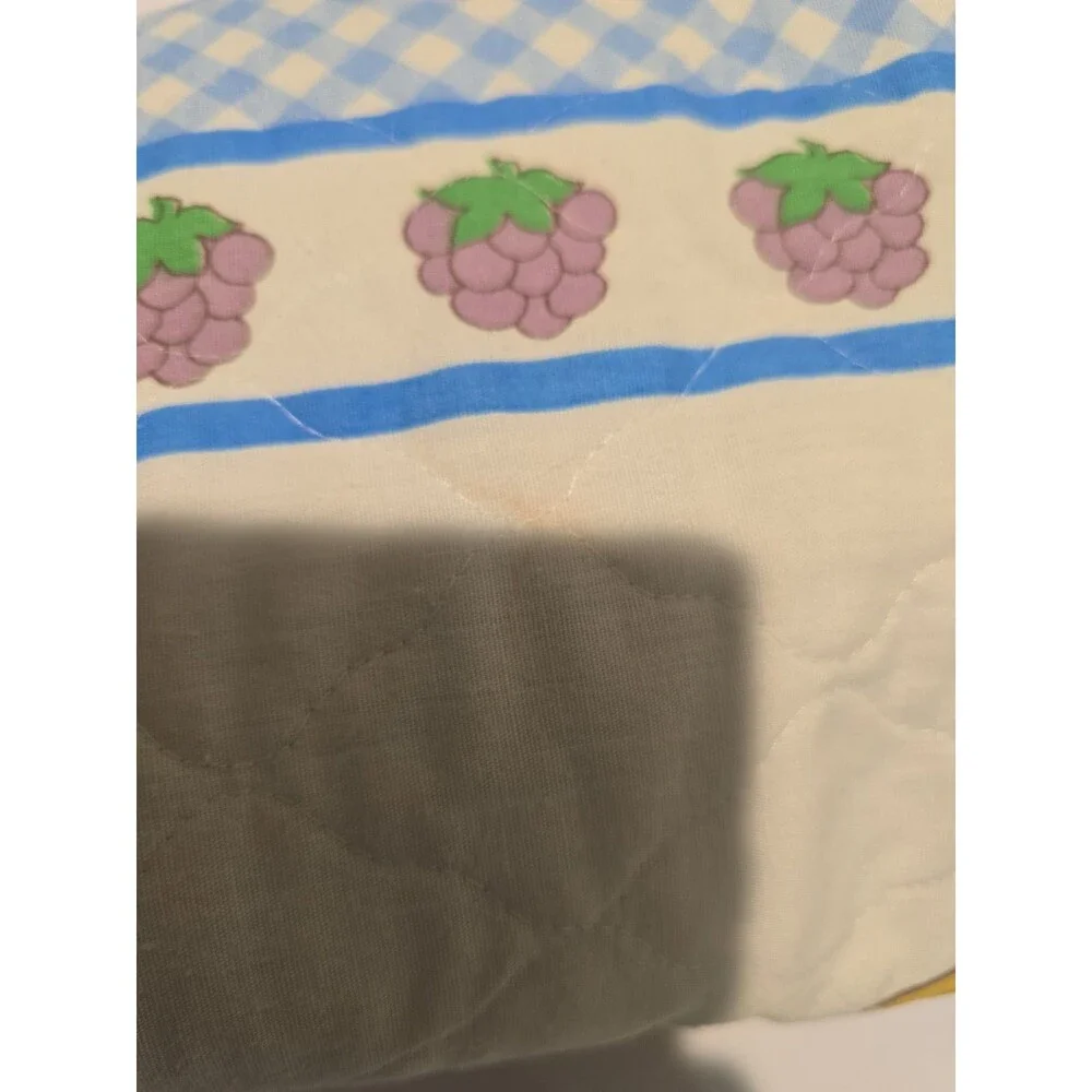 Vtg Huckleberry Pie Strawberry Shortcake Handmade Baby Quilt Blanket 33x42 #219